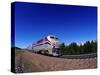 Amtrak Train at Marias Pass, Montana, USA-Chuck Haney-Stretched Canvas