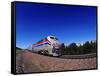 Amtrak Train at Marias Pass, Montana, USA-Chuck Haney-Framed Stretched Canvas