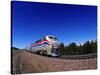 Amtrak Train at Marias Pass, Montana, USA-Chuck Haney-Stretched Canvas