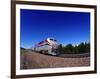 Amtrak Train at Marias Pass, Montana, USA-Chuck Haney-Framed Photographic Print