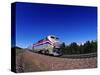 Amtrak Train at Marias Pass, Montana, USA-Chuck Haney-Stretched Canvas