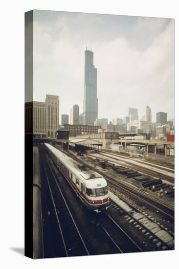 Amtrak Turboliner Leaving Chicago, Ca. 1972-75-null-Stretched Canvas