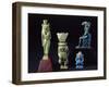 Amulets of Deities Sekhmet and Bes, Enamelled Clay-null-Framed Giclee Print