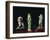 Amulets of the Goddess Thueris Sekhmet and of the Sphynx with the Nubian Crown, Enamelled Clay-null-Framed Giclee Print
