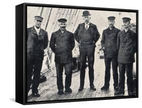 Amundsen and His Team at Hobart-null-Framed Stretched Canvas