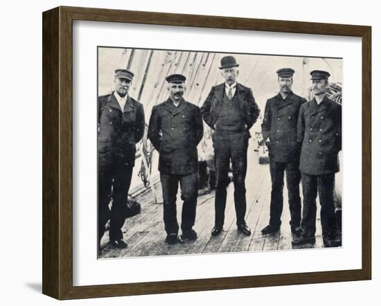 Amundsen and His Team at Hobart-null-Framed Photographic Print