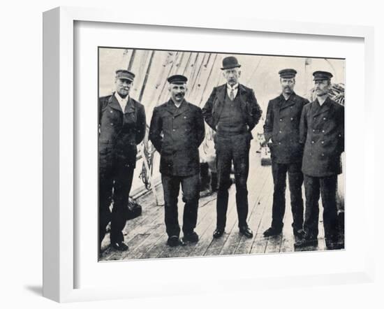 Amundsen and His Team at Hobart-null-Framed Photographic Print