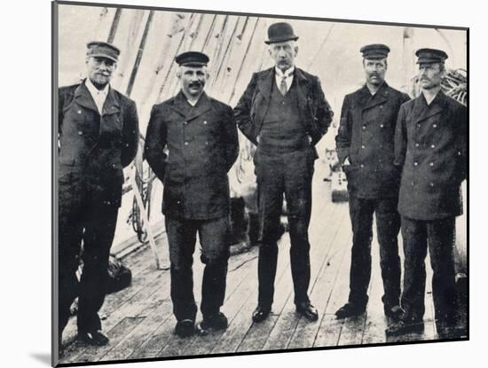 Amundsen and His Team at Hobart-null-Mounted Photographic Print