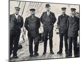 Amundsen and His Team at Hobart-null-Mounted Photographic Print