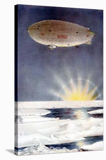 Amundsen's Airship, the Norge, over the North Pole, 1926-null-Stretched Canvas