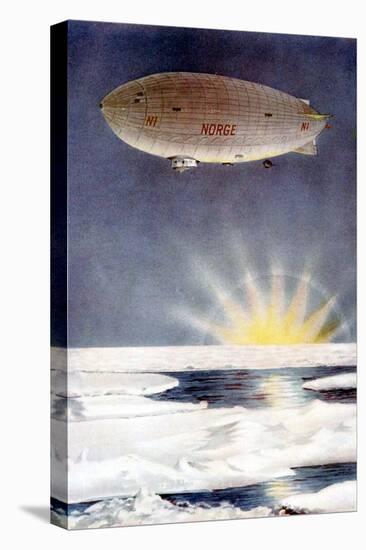 Amundsen's Airship, the Norge, over the North Pole, 1926-null-Stretched Canvas