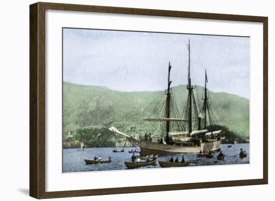 Amundsen's Ship, the "Fram," Used in His South Pole Expedition 1911, Formerly Nansen's Ship-null-Framed Giclee Print