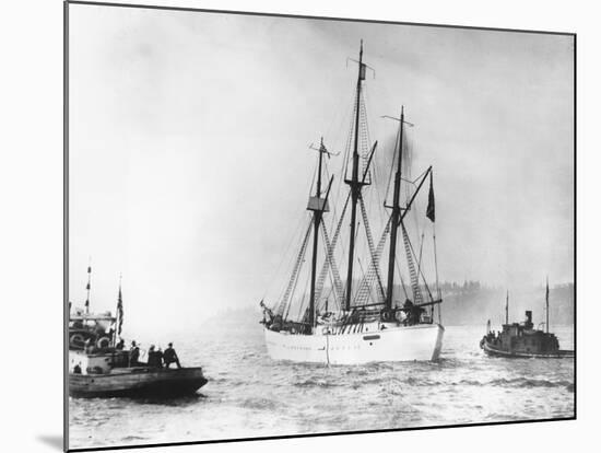 Amundsen's Vessel Returns from the Arctic-null-Mounted Photographic Print