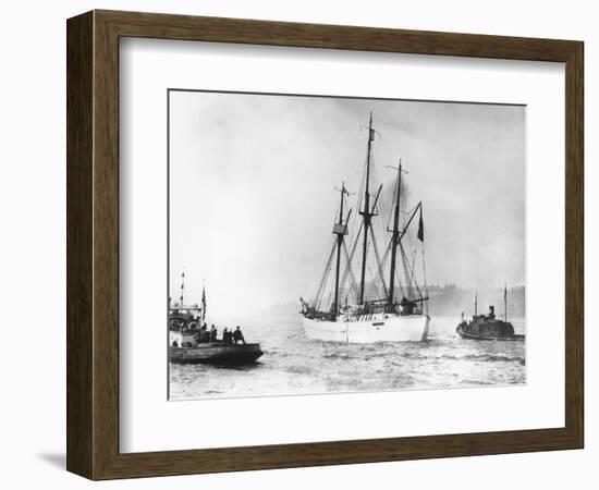 Amundsen's Vessel Returns from the Arctic-null-Framed Photographic Print