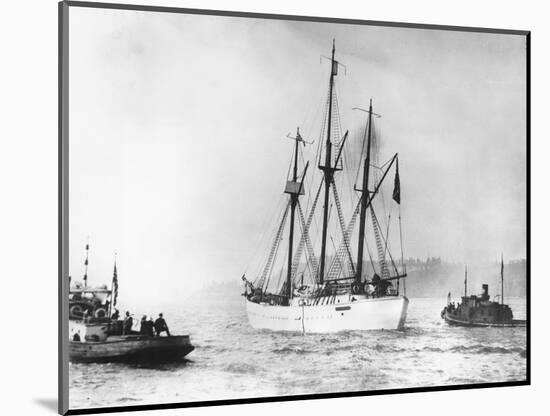Amundsen's Vessel Returns from the Arctic-null-Mounted Photographic Print
