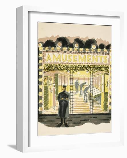 Amusement Arcade-Eric Ravilious-Framed Giclee Print