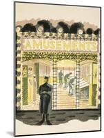 Amusement Arcade-Eric Ravilious-Mounted Giclee Print