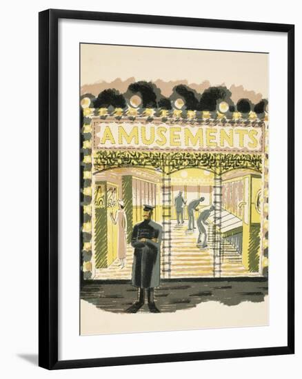 Amusement Arcade-Eric Ravilious-Framed Giclee Print