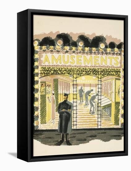 Amusement Arcade-Eric Ravilious-Framed Stretched Canvas