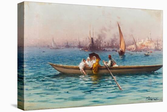 Amusement on the Caique-Fausto Zonaro-Stretched Canvas