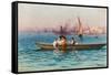 Amusement on the Caique-Fausto Zonaro-Framed Stretched Canvas