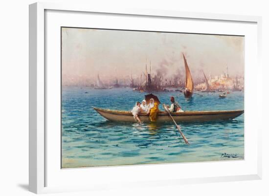 Amusement on the Caique-Fausto Zonaro-Framed Giclee Print