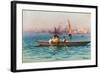 Amusement on the Caique-Fausto Zonaro-Framed Giclee Print