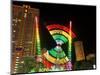 Amusement Park at Night, Surfers Paradise, Gold Coast, Queensland, Australia-David Wall-Mounted Photographic Print