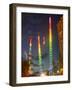 Amusement Park at Night, Surfers Paradise, Gold Coast, Queensland, Australia-David Wall-Framed Photographic Print