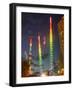 Amusement Park at Night, Surfers Paradise, Gold Coast, Queensland, Australia-David Wall-Framed Photographic Print