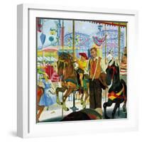 "Amusement Park Carousel", August 9, 1958-Earl Mayan-Framed Giclee Print