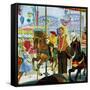 "Amusement Park Carousel", August 9, 1958-Earl Mayan-Framed Stretched Canvas