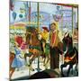 "Amusement Park Carousel", August 9, 1958-Earl Mayan-Mounted Giclee Print