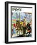 "Amusement Park Carousel" Saturday Evening Post Cover, August 9, 1958-Earl Mayan-Framed Giclee Print