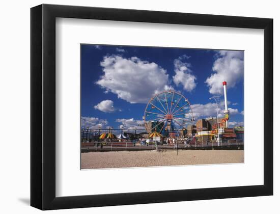 Amusement park Coney Island, Brooklyn, New York City, New York, USA-null-Framed Art Print