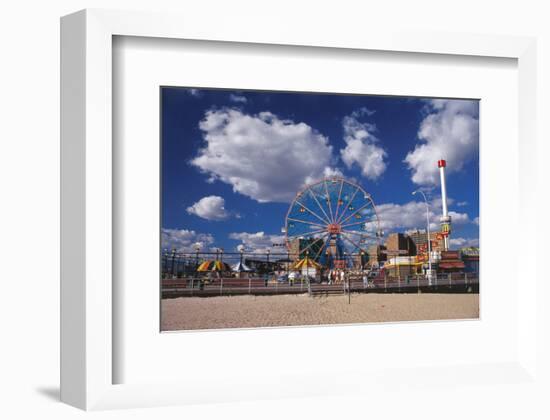 Amusement park Coney Island, Brooklyn, New York City, New York, USA-null-Framed Art Print