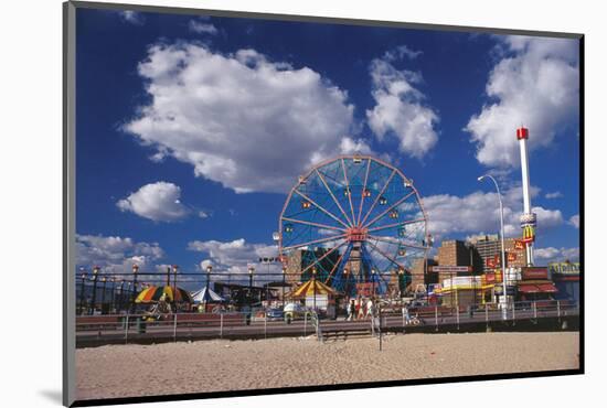 Amusement park Coney Island, Brooklyn, New York City, New York, USA-null-Mounted Art Print