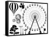 Amusement Park Elements-dmstudio-Framed Stretched Canvas