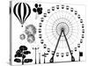 Amusement Park Elements-dmstudio-Stretched Canvas