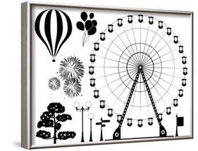 Amusement Park Elements-dmstudio-Framed Art Print