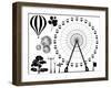 Amusement Park Elements-dmstudio-Framed Art Print