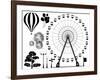 Amusement Park Elements-dmstudio-Framed Art Print