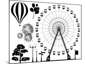 Amusement Park Elements-dmstudio-Mounted Art Print