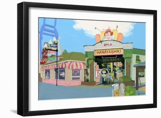 Amusement park in Japan "Hana Yashiki"-Hiroyuki Izutsu-Framed Giclee Print