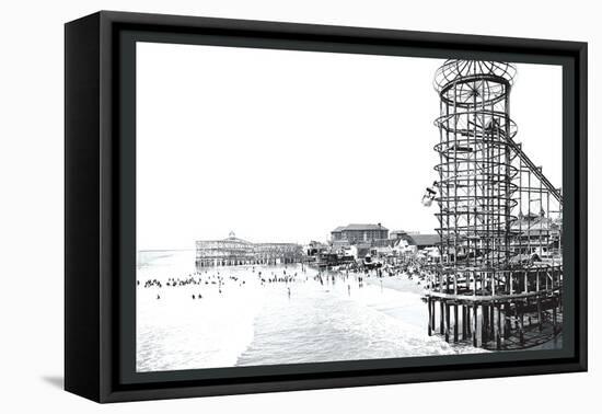 Amusement Park, Long Beach, California-William Henry Jackson-Framed Stretched Canvas