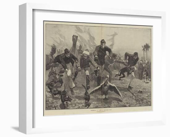 Amusements in Camp, a Menagerie Race-Richard Caton Woodville II-Framed Giclee Print