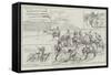 Amusements of Our Sailors at Suez, Donkey Polo-Alfred Courbould-Framed Stretched Canvas