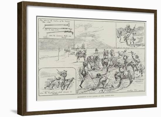 Amusements of Our Sailors at Suez, Donkey Polo-Alfred Courbould-Framed Giclee Print