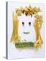 Amusing Face Made from Pasta-Ulrike Koeb-Stretched Canvas