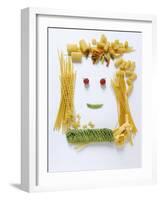 Amusing Face Made from Pasta-Ulrike Koeb-Framed Photographic Print